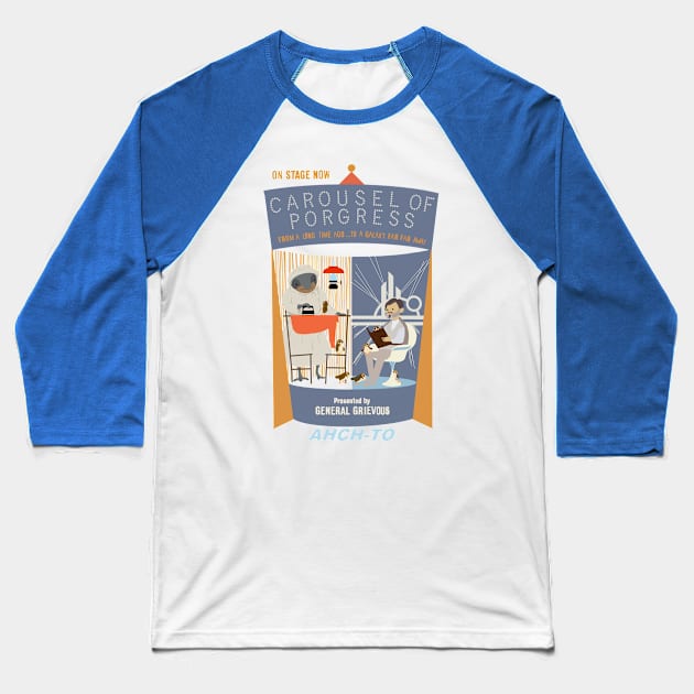 Carousel of Porgress Baseball T-Shirt by disneydorky